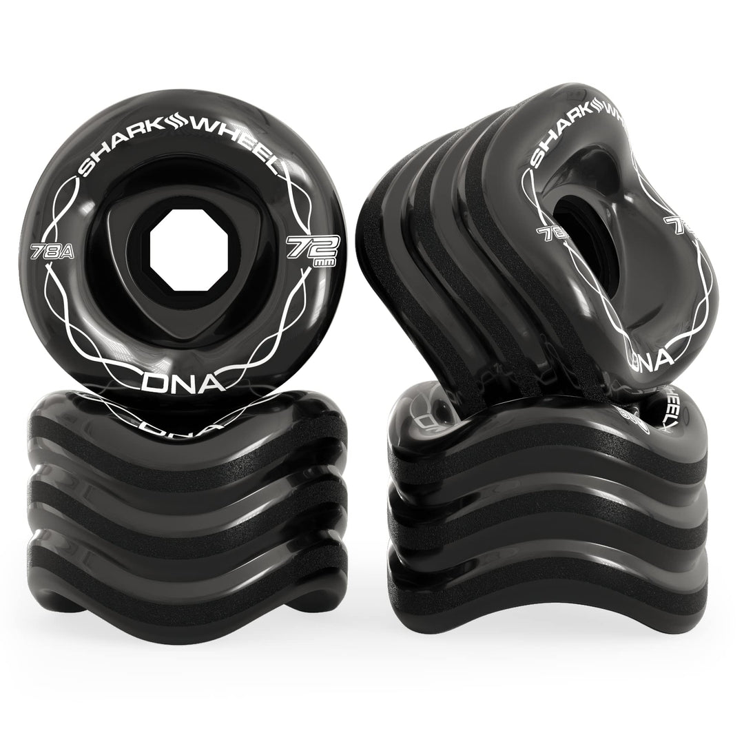 SHARKWHEEL DNA Formula Longboard 4er Rollenset 2021 Clear with Yellow hub
