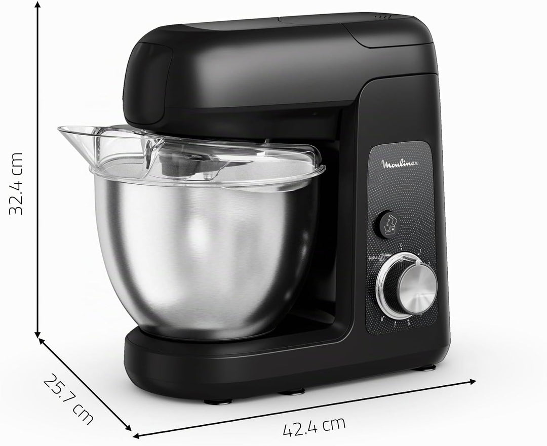 Moulinex Bake Partner Küchenmaschine, 1100 W, langlebige Leistung, BakeGood-Zubehör-Set, QA522810 Pl