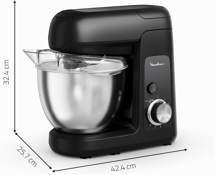 Moulinex Bake Partner Küchenmaschine, 1100 W, langlebige Leistung, BakeGood-Zubehör-Set, QA522810 Pl