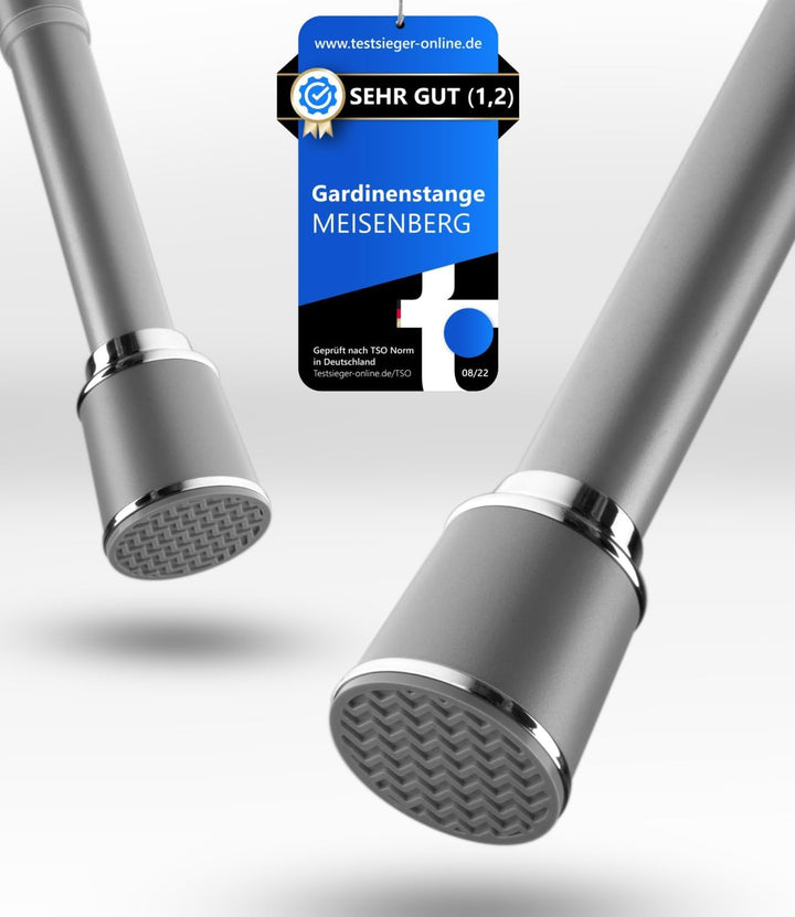 Teleskopstange zum Klemmen 220-270cm, Grau, Ø 32 mm, Multifunktionale Spannstange ohne Bohren - Vorh