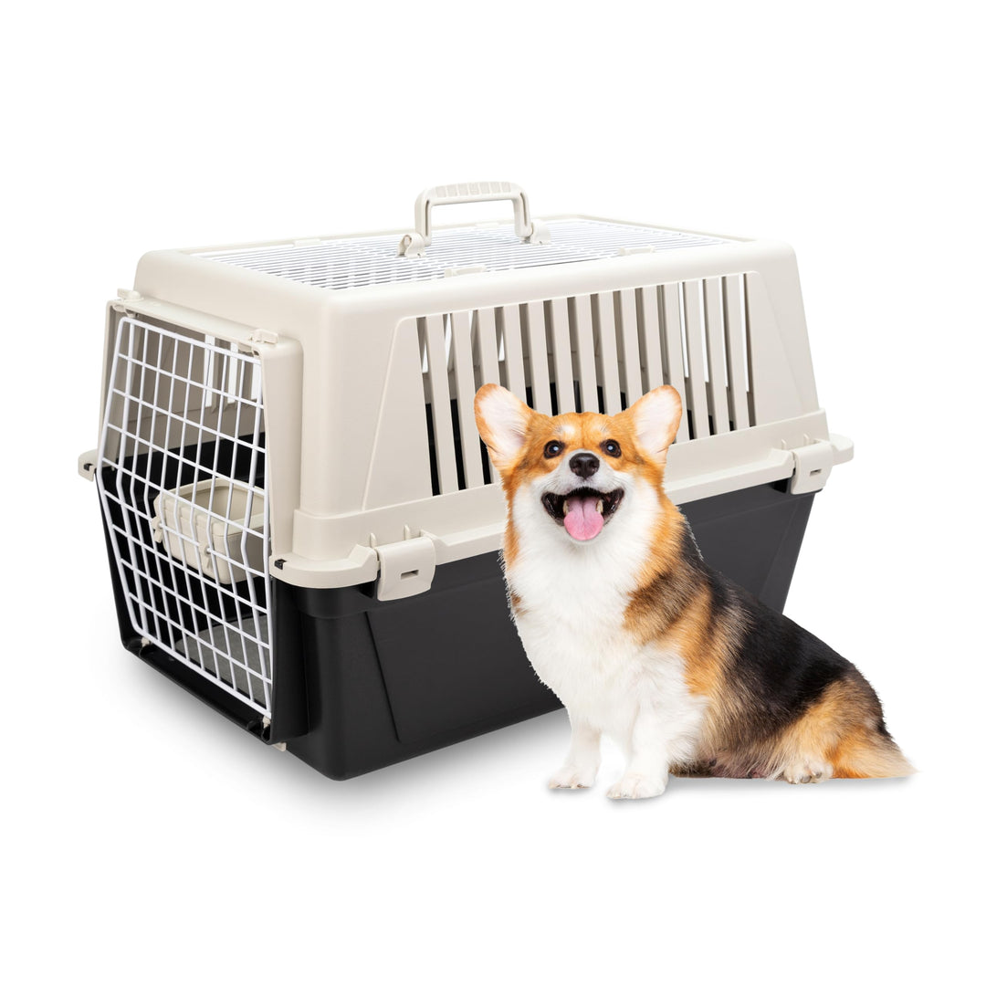 Ferplast Trasportino Cani Piccoli Trasportino Gatti max 12 Kg ATLAS 30 OPEN con Cuscino e Ciotola, T