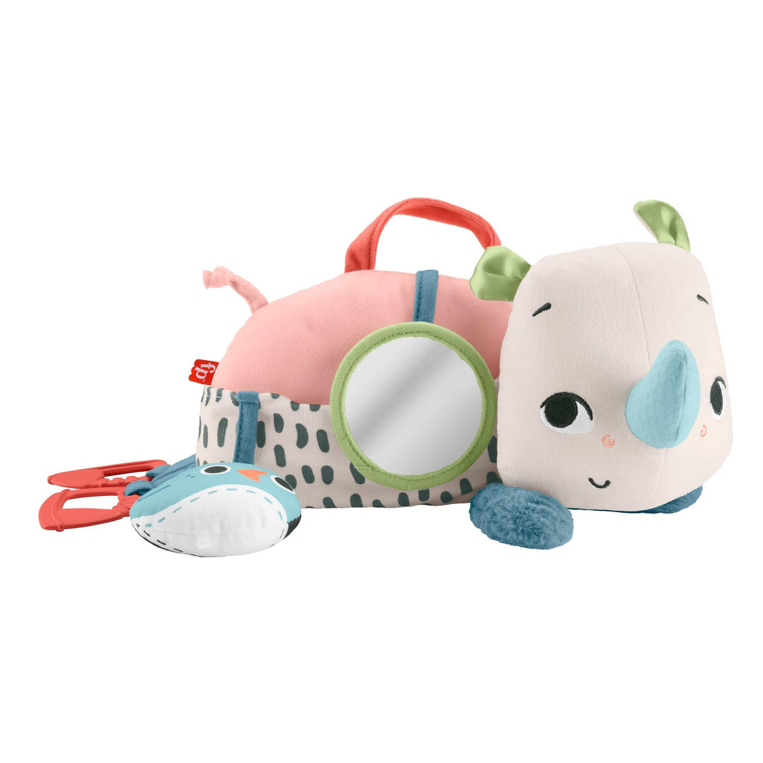 Fisher-Price Spielzeug für Neugeborene Planet Friends Neugieriges Bauchlage-Nashorn Plüschtier mit s