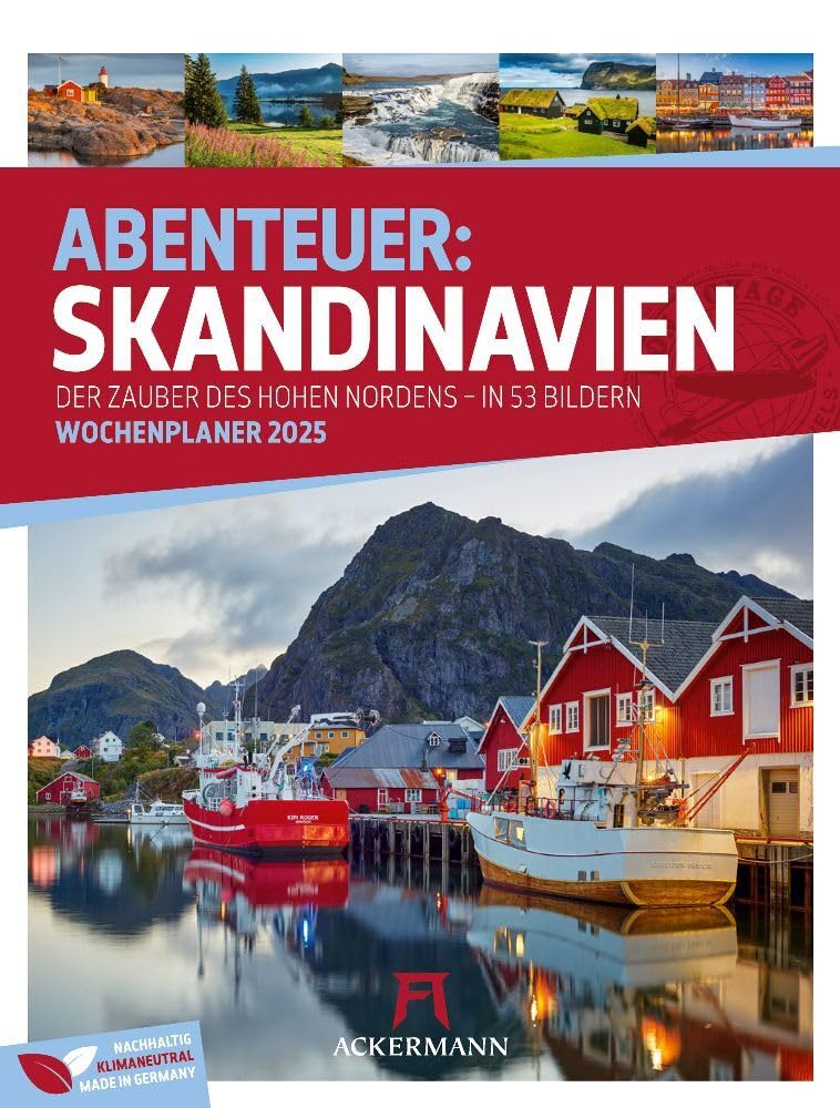Skandinavien - Wochenplaner Kalender 2025, Wandkalender im Hochformat (25x33 cm) - Norwegen, Schwede