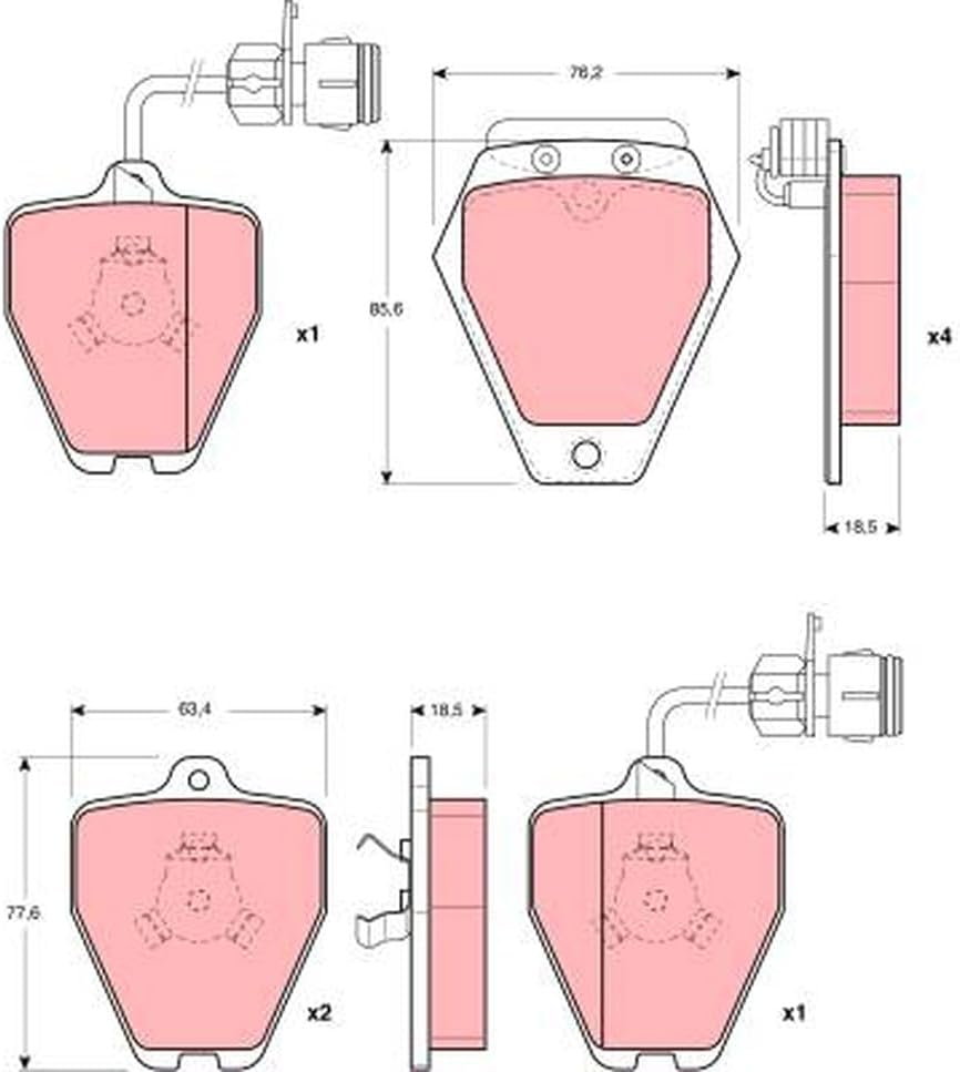 TRW GDB1162 Bremsbelag - (4-teilig)