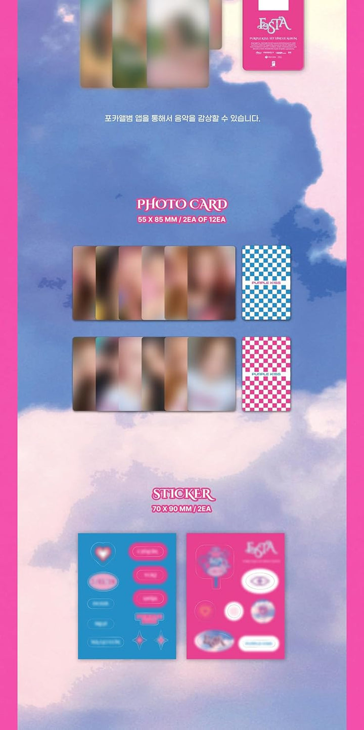 PURPLE KISS FEST 1st Single Album Contents+Photocard+Tracking Sealed (Main Version), Main Version