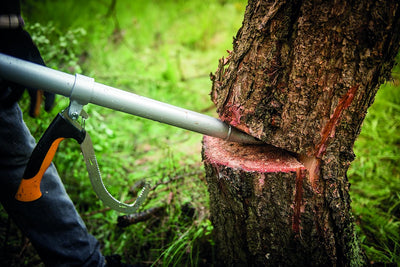 Fiskars Fällheber mit Hebehaken als Wendehilfe, Zur Holzbearbeitung, Länge: 115 cm, Schwarz/Orange/S