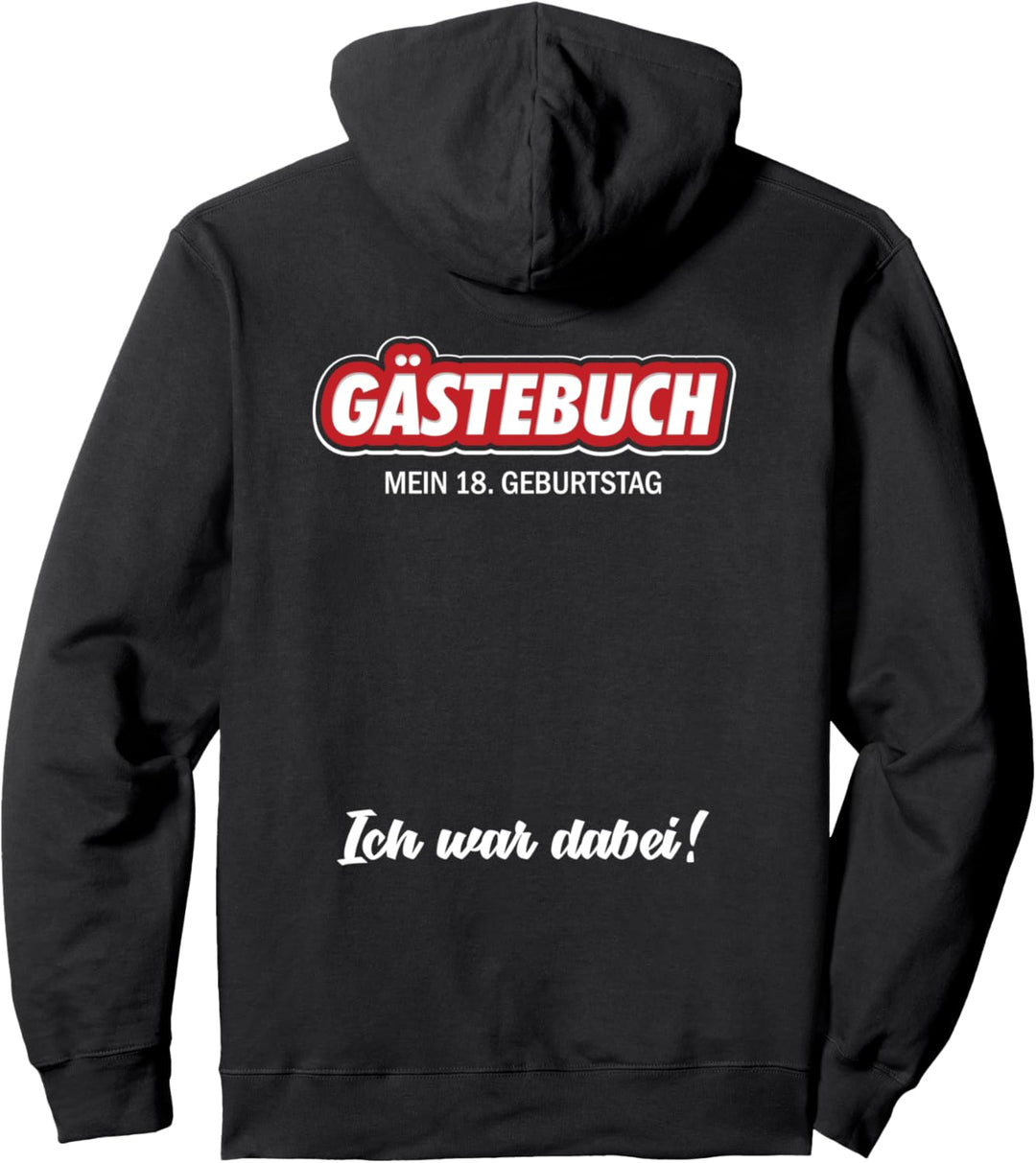 18. Geburtstag Party Gästebuch Geschenk 18 Jahre Pullover Hoodie