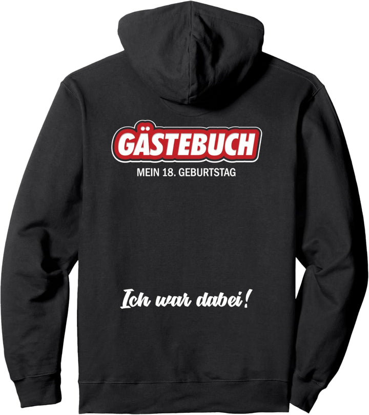 18. Geburtstag Party Gästebuch Geschenk 18 Jahre Pullover Hoodie
