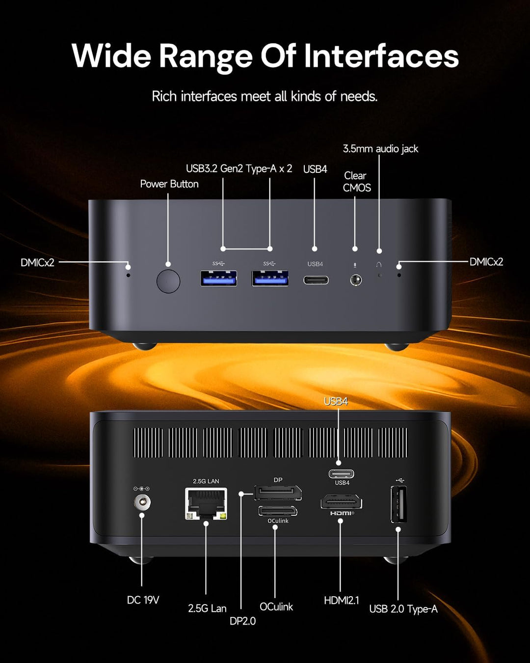 Reatan X7 Mini PC, AMD Ryzen 7 255(Beat 8745HS),48GB DDR5 2TB SSD M.2 2230 PCIE4.0, (8C/16T, bis zu