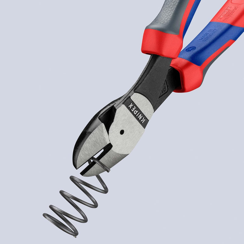 Knipex Kraft-Seitenschneider schwarz atramentiert, mit Mehrkomponenten-Hüllen 200 mm 74 22 200 Komfo