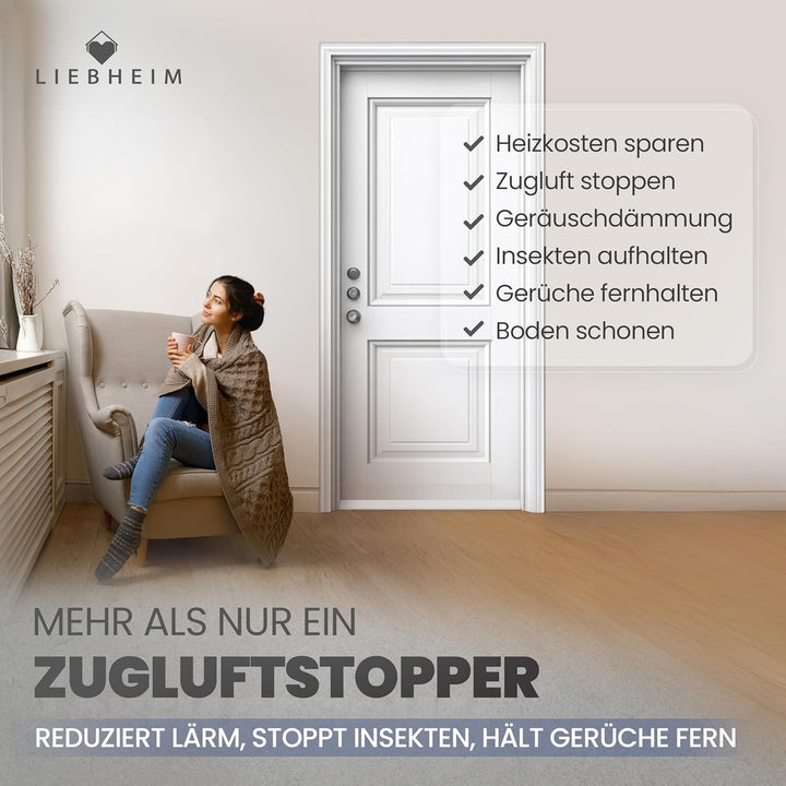 Türdichtung Unten - Premium Zugluftstopper für Türen - Bürstendichtung - Tür Dichtung - Zugluftstopp