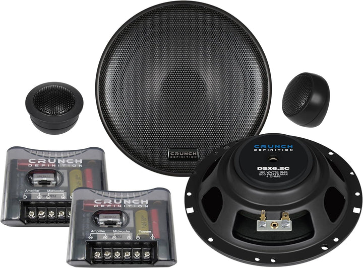 Crunch Definition 2 Wege Komponenten-Lautsprechersystem 16,5cm (6.5") DSX-6.2C | 1 Paar CAR-Audio-Un
