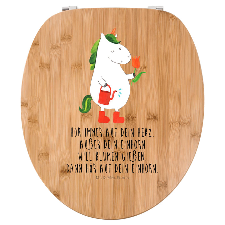 Mr. & Mrs. Panda Motiv WC Sitz Einhorn Gärtner - Geschenk, Toilette, Pegasus, WC-Sitz, Garten, Klobr