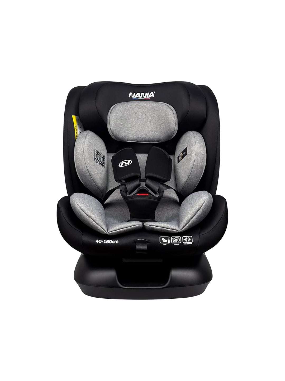 Nania Prato Kinderautositz – I-Size 40-150 cm – mitwachsend bis ca. 12 Jahre – Befestigung für Siche