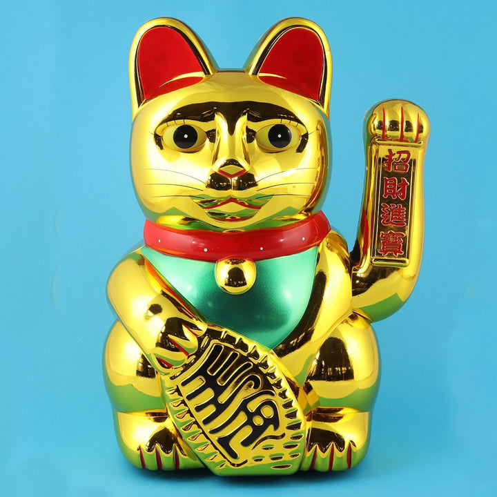 Freak Scene Glückskatze - Maneki-Neko - Winkekatze - 35 cm - Gold