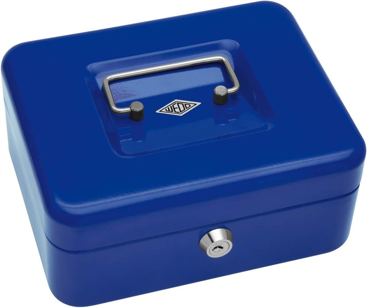 Wedo 145203H Geldkassette (aus pulverbeschichtetem Stahl, versenkbarer Griff, Geldnoten- und Belegek