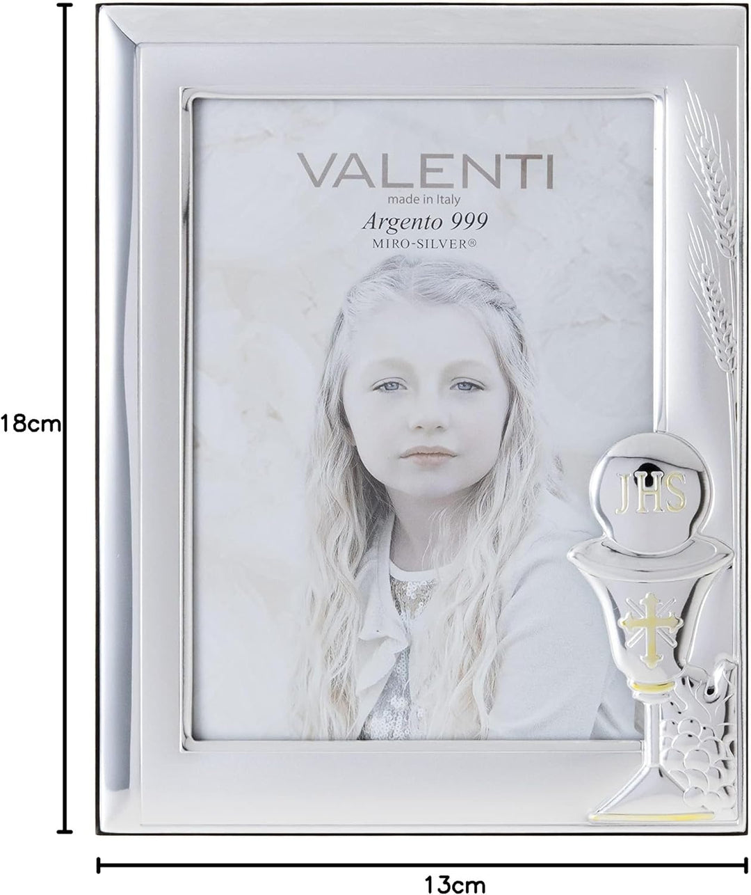 Valenti&Co Bilderrahmen, Silber, 13 x 18 cm, perfekte Geschenkidee für Freunde oder Verwandte.