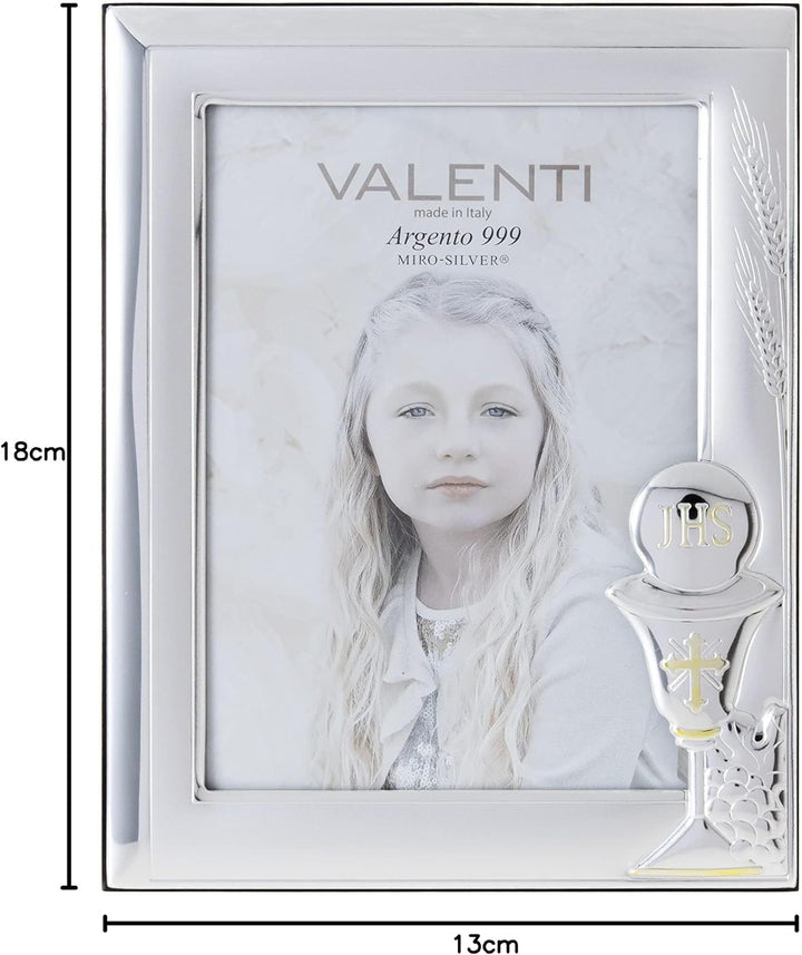 Valenti&Co Bilderrahmen, Silber, 13 x 18 cm, perfekte Geschenkidee für Freunde oder Verwandte.