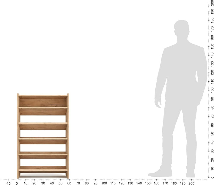 KOMTO Schuhregal Schmal - Schuhablage Flur mit 5 Ebenen Offener Schuhschrank Schuh Organizer Platzsp