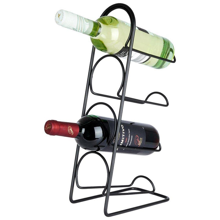 Vilde Weinregal Flaschenständer Weinhalter Flaschenregal Weinflaschenhalter aus Metall für 4 Flasche