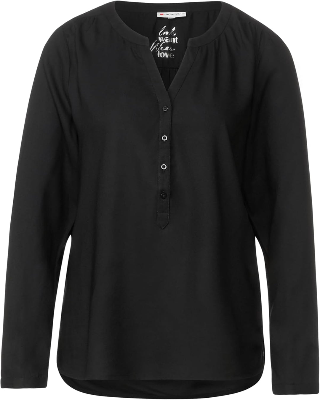 Street One Damen Style Bamika Bluse 40 Schwarz, 40 Schwarz
