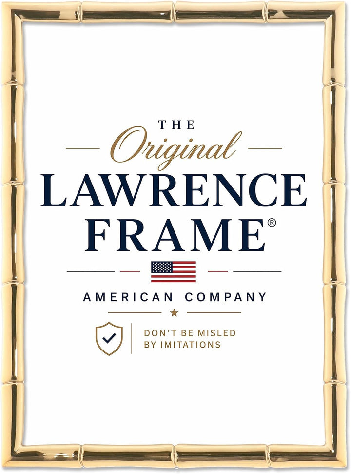 Lawrence Frames 712257 Metall-Bilderrahmen mit Bambus-Design, 12,7 x 17,8 cm, goldfarben 5x7 Gold, 5