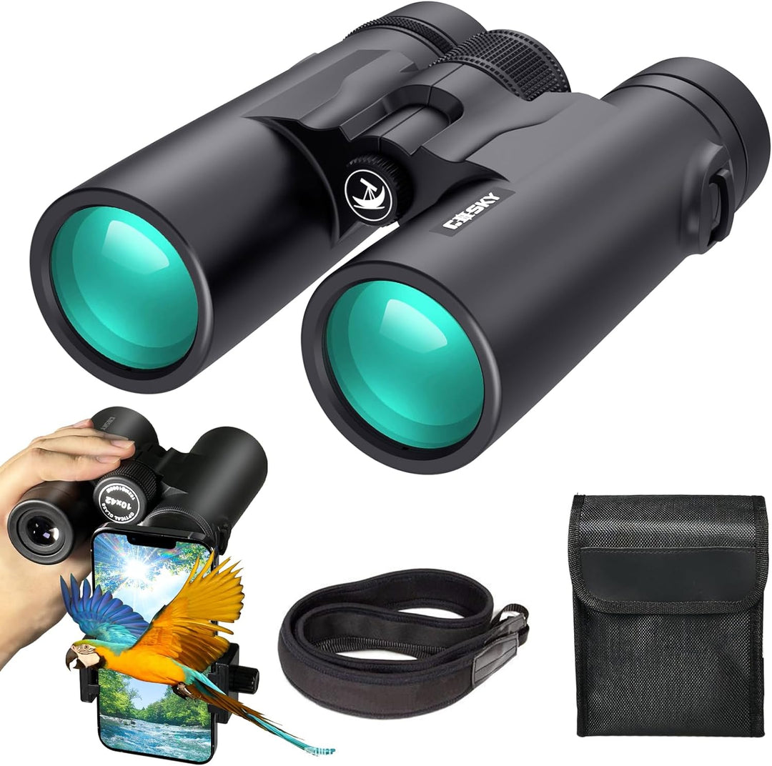 Gosky 10 x 42 Fernglas für Erwachsene, professionelles HD Fernglas, Fernglas für Vogelbeobachtung, R