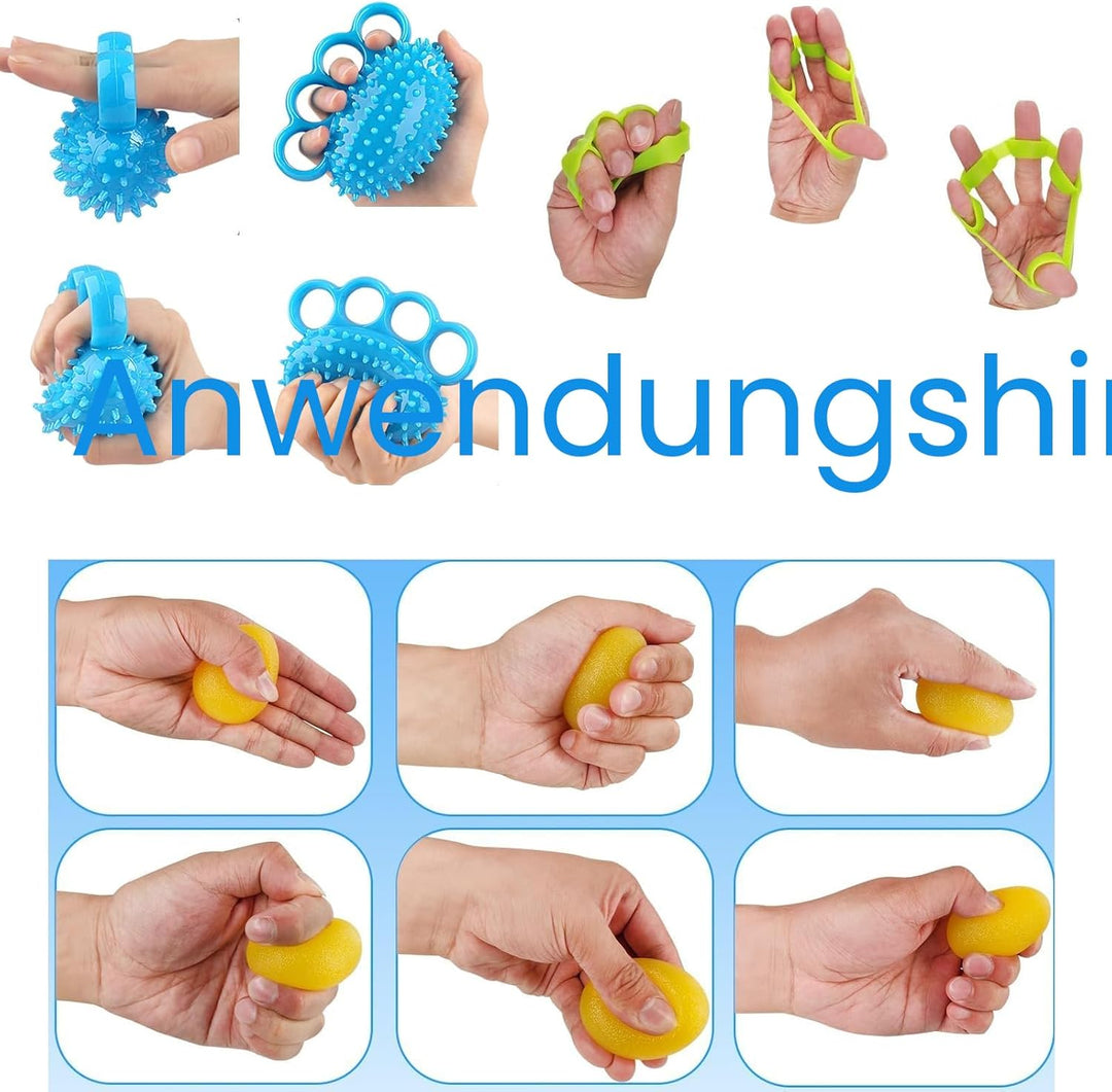 Handübungsbälle, Fingertherapie Squeeze Balls, Finger Stretcher zur Linderung von Handgelenkschmerze