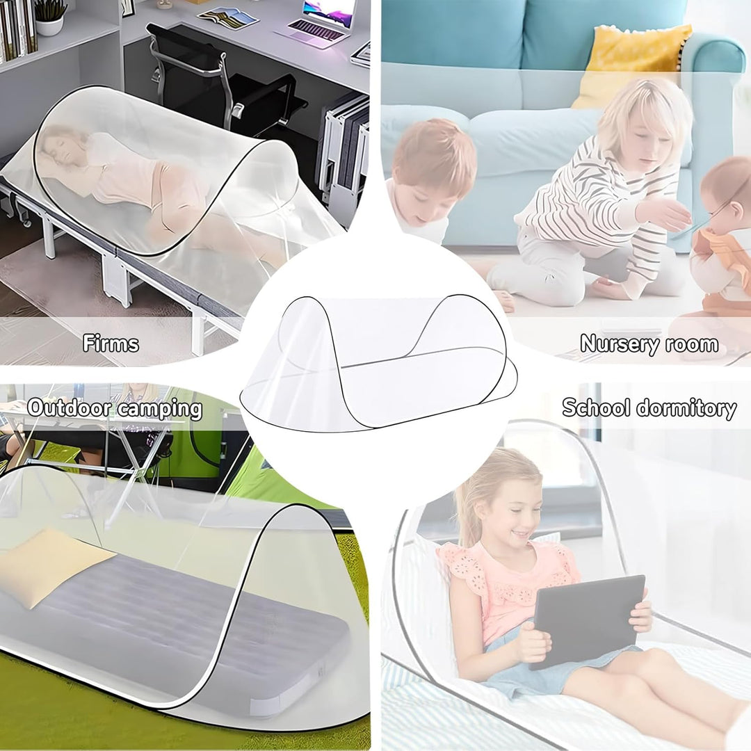 shallyong Moskitonetz Bett, 200 x 80 x 56 cm, Tragbares Moskitonetz Pop Up, Familien-Moskitonetzbett
