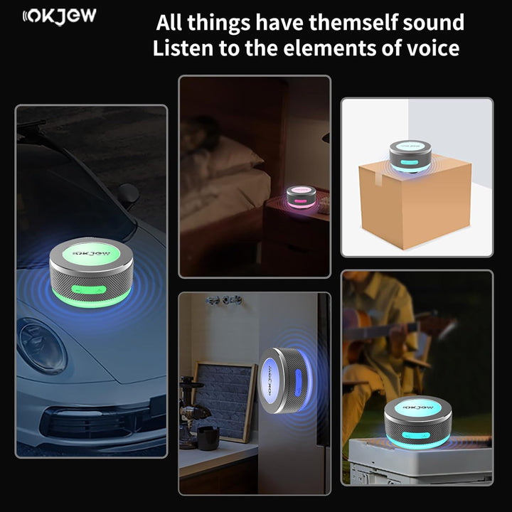 Knochenleitungs-Lautsprecher, Bluetooth, vibrierende Lautsprecher mit bunten LED-Lichtern, tragbare