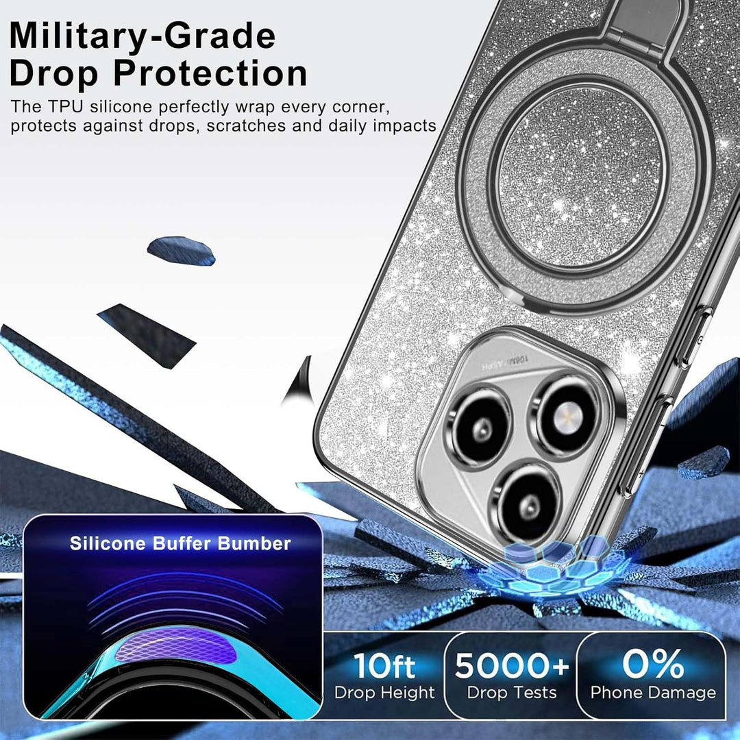 HandyHülle für Honor 400 Lite Hülle mit Band,[Mit Abnehmbarem Handykette] Transparente Silikon Stoss