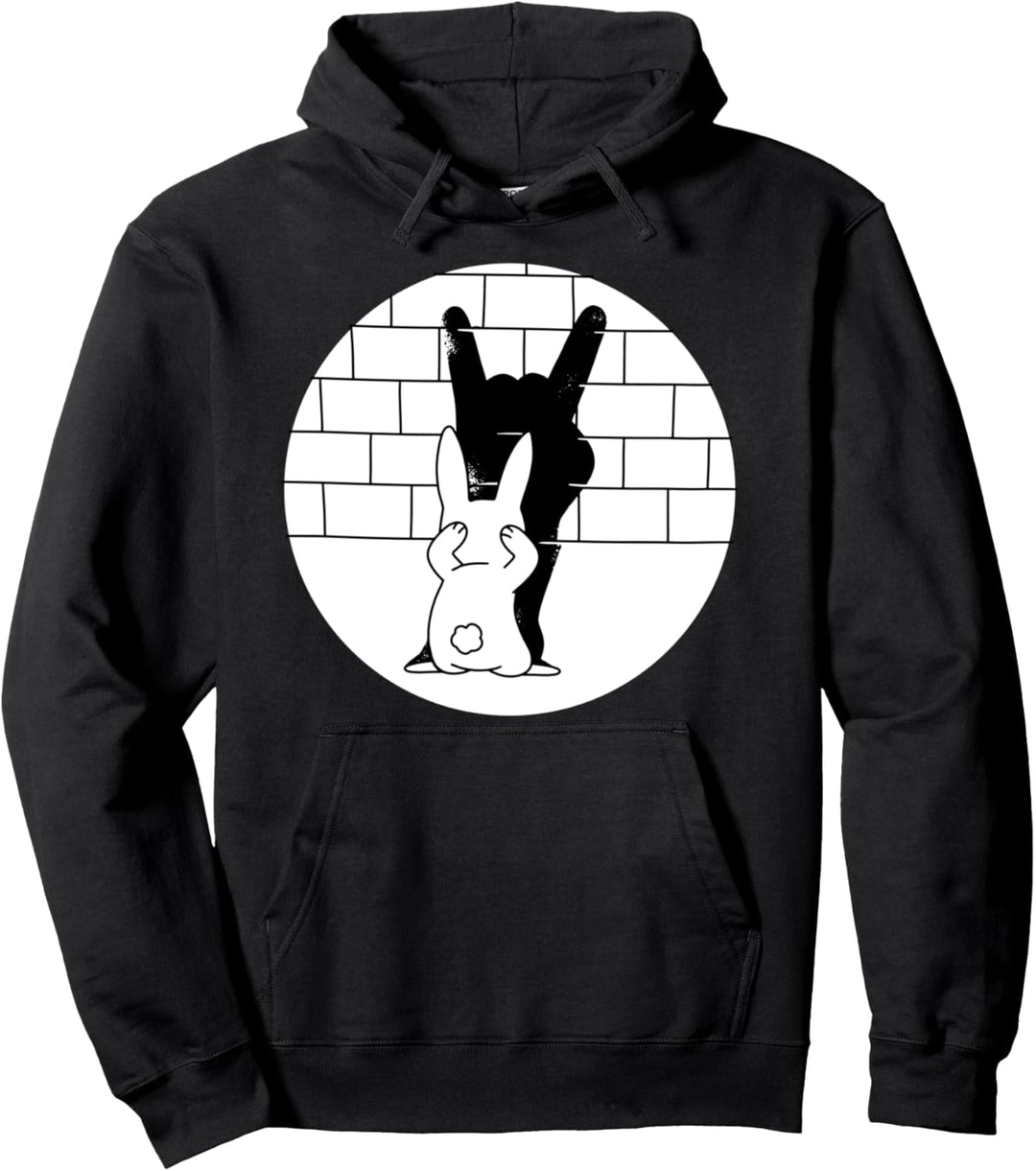 Lustiger Osterhase aus schwerem Metall Pullover Hoodie