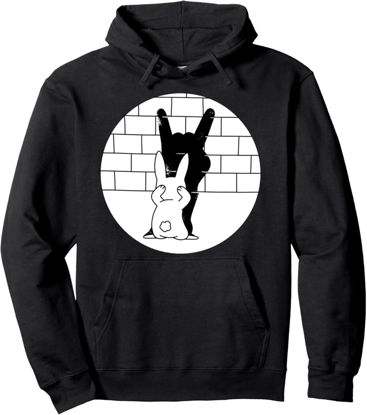 Lustiger Osterhase aus schwerem Metall Pullover Hoodie