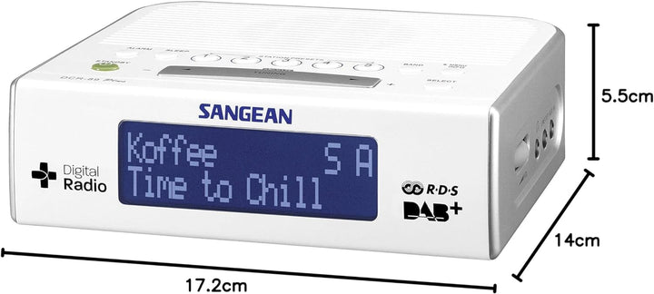 Sangean A500209 DCR-89 Uhrenradio (UKW/MW/D47-DAB Tuner, LCD)