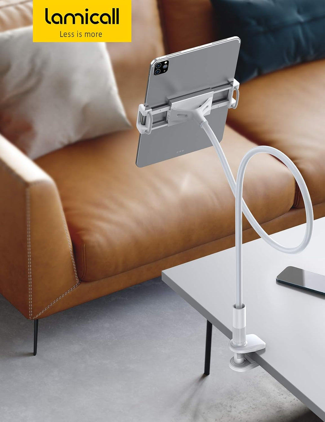 Lamicall Tablet Halter, Schwanenhals Tablet Halterung - Flexible Einstellbare Lazy Lang Arm Ständer