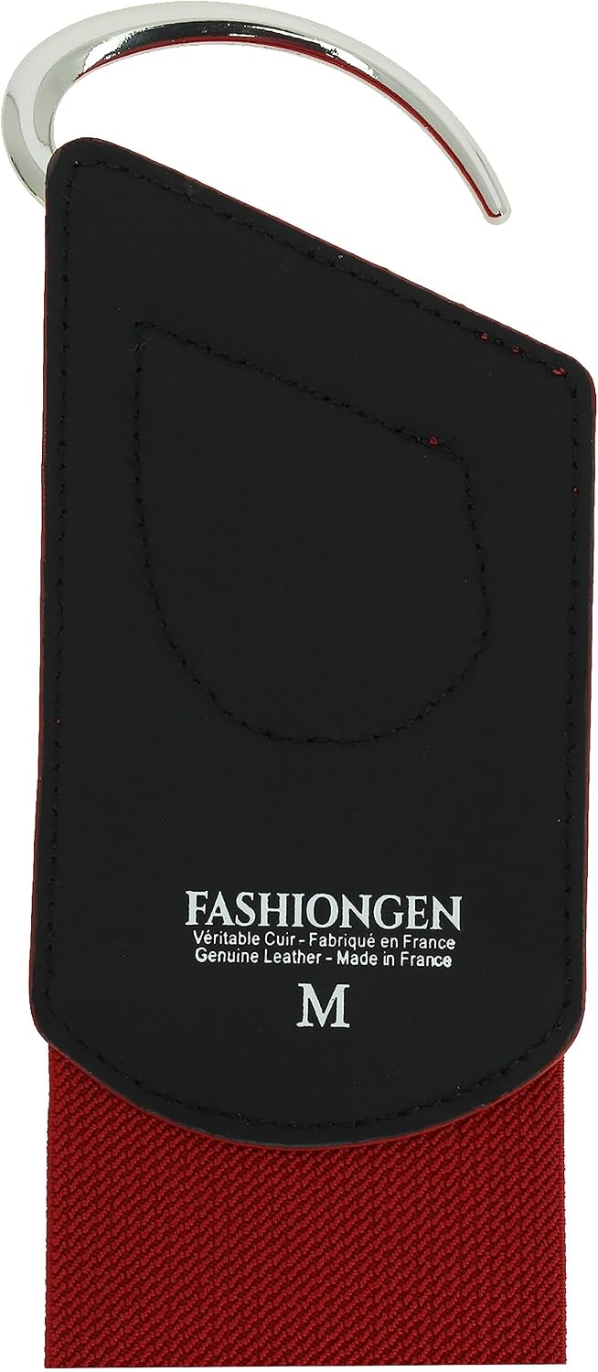 FASHIONGEN - Elastischer Damengürtel aus Rindsleder, DARLENE Rot XS, Rot XS