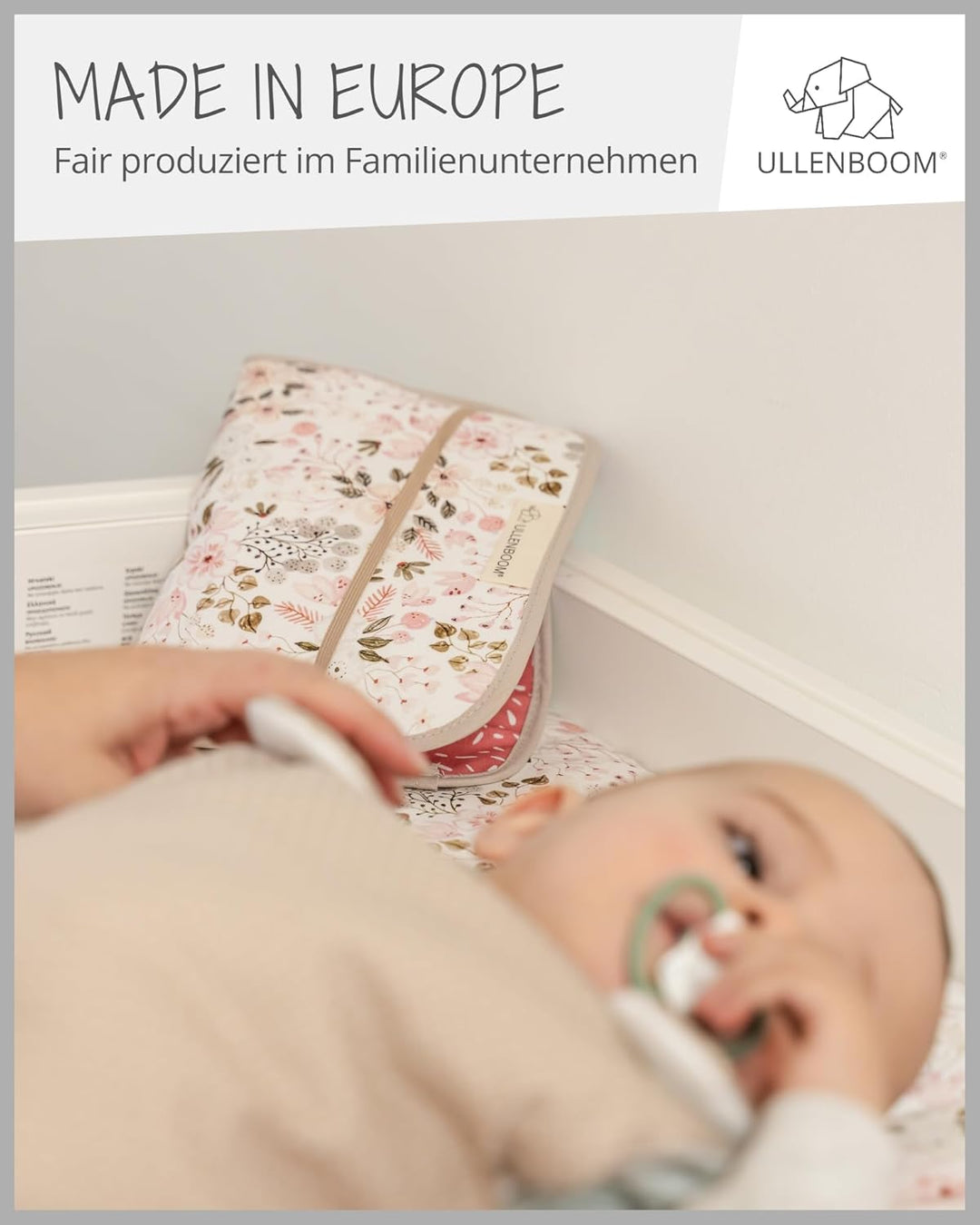 ULLENBOOM ® Windeltasche für unterwegs (Made in EU) - Wickeltasche für bis zu 3 Windeln, Feuchttüche