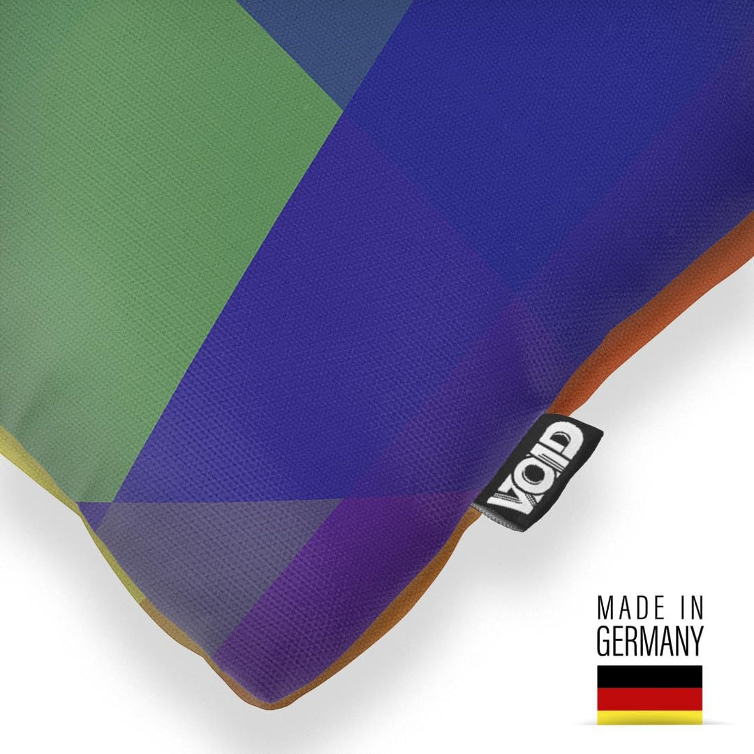VOID Regenbogenfarben Muster Kissenbezug Kissenhülle Polyester wasserfest Outdoor Indoor, Kissen Grö