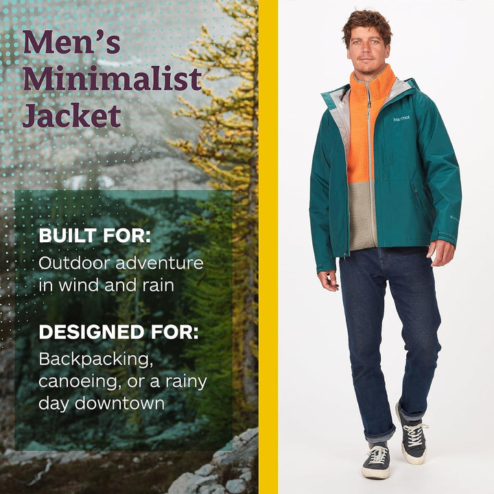 Marmot Herren Minimalist Jacket, Wasserdichte GORE-TEX-Regenjacke, winddichter Regenmantel zum Fahrr