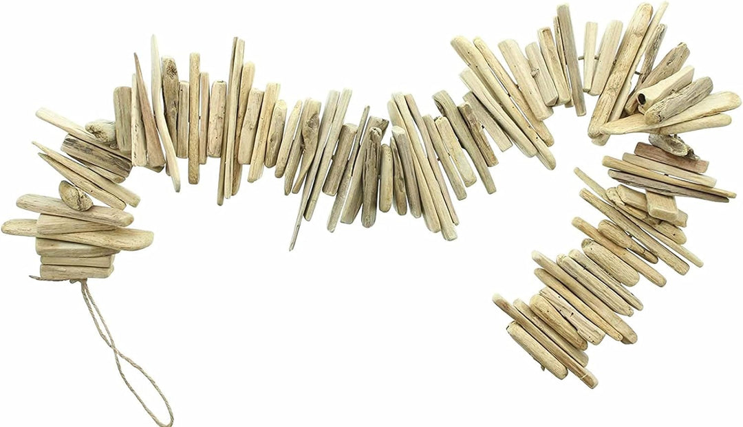 Deko-Girlande „Strandgut“, 90 cm hoch, aus Treibholz, Natur Holzgirlande, Hängegirlande, Frühlings-