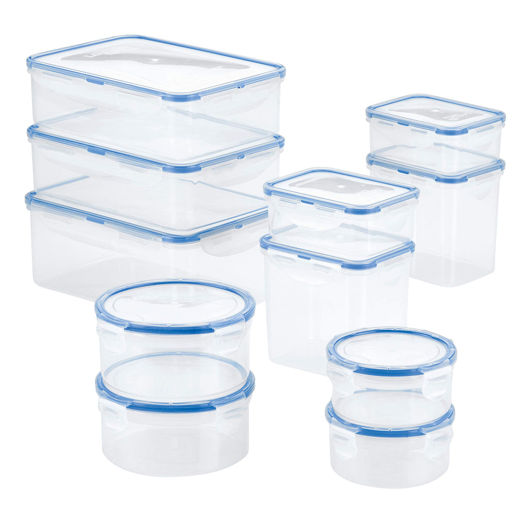 Lock &amp; Lock Easy Essentials Frischhaltedosen, luftdicht, BPA-frei, 22 Stück, transparent 22 Count, 2