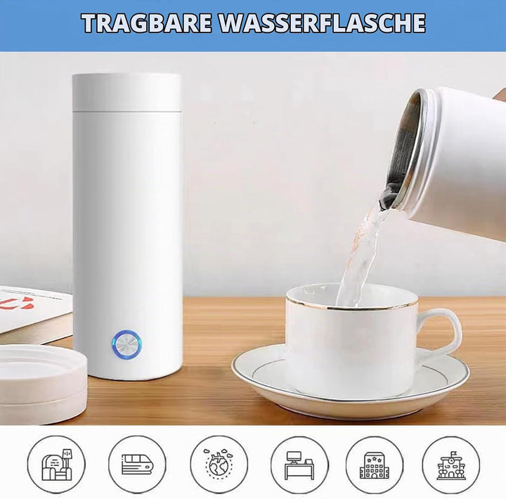 Kleiner Tragbarer Wasserkocher, Reise Wasserkocher Klein, 400ml Mini Electric Kettle, Tragbarer Elek