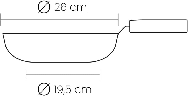 IBILI - Pfanne Titan, 26 cm, Aluminiumdruckguss, Anti-Haft, geeignet für Induktion 26 cms, 26 cms