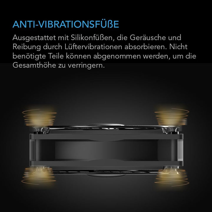 AC Infinity MULTIFAN S4, 140mm USB Lüfter, 18dB Leise, Kunststoff, 1.5W, 5V, 2000U/min, für Receiver