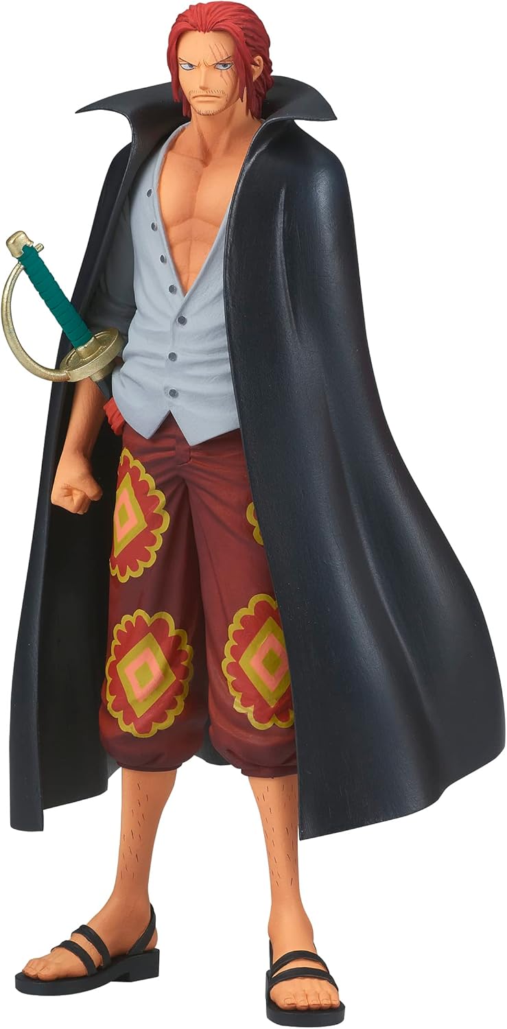 BANPRESTO Shanks One Piece Actionfigur, Film Red, Dxf The Grandline Series, 17 cm, Mehrfarbig, BP881