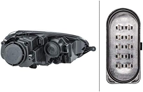 HELLA 1EG 247 007-611 FF/Halogen-Hauptscheinwerfer - links - für u.a. VW Golf V (1K1) Links Schwarz,