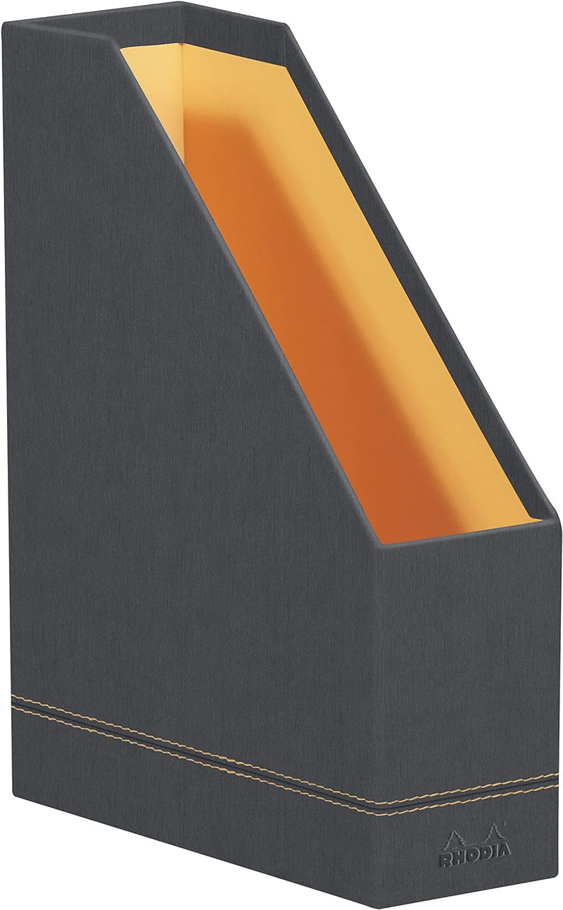 Rhodia 194541C - Stehsammler 10x25x31 cm, elegant aus Kunstleder, ideal für Zeitungen und Unterlagen