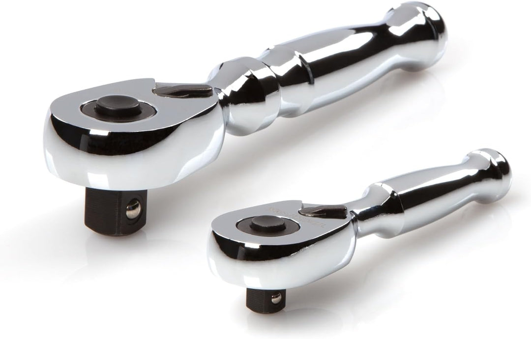 TEKTON SRH91105 Schnellspann-Ratschen-Set, 1/4, 3/8-Zoll-Antrieb, 2-teilig (3, 4-1/2 Zoll) Schnellve