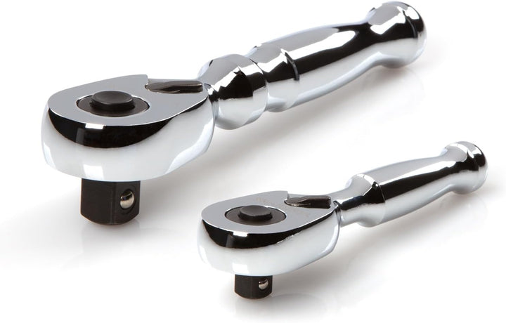 TEKTON SRH91105 Schnellspann-Ratschen-Set, 1/4, 3/8-Zoll-Antrieb, 2-teilig (3, 4-1/2 Zoll) Schnellve