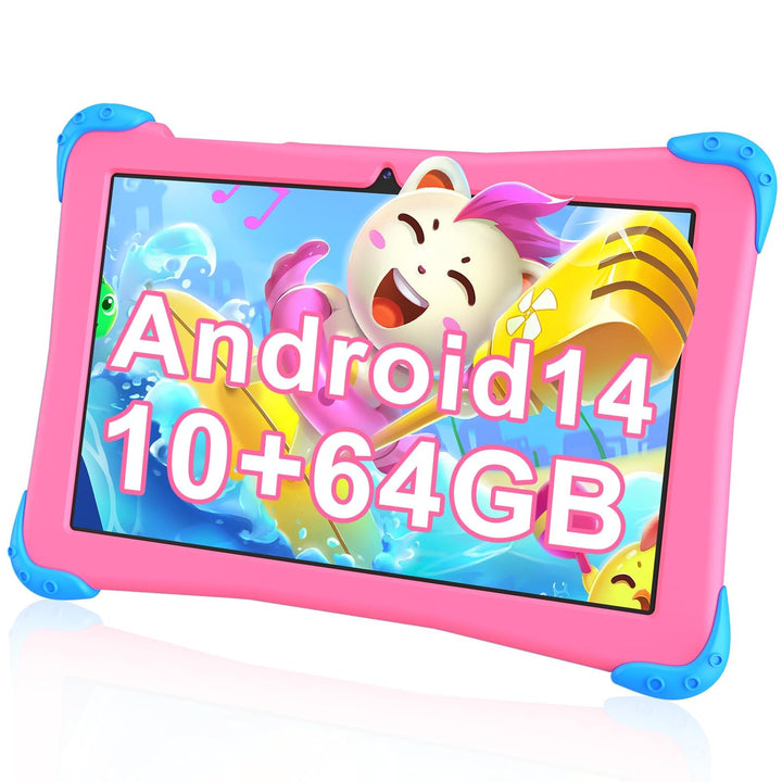 EagleSoar Kinder Tablet 10 Zoll Android 14 mit Gehäuse, Octa-Core 10GB + 64GB / 512GB Erweiterung mi